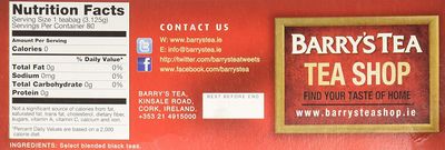 Barry's Tea, Gold Blend, 80 Tea Bags (Pack of 4)