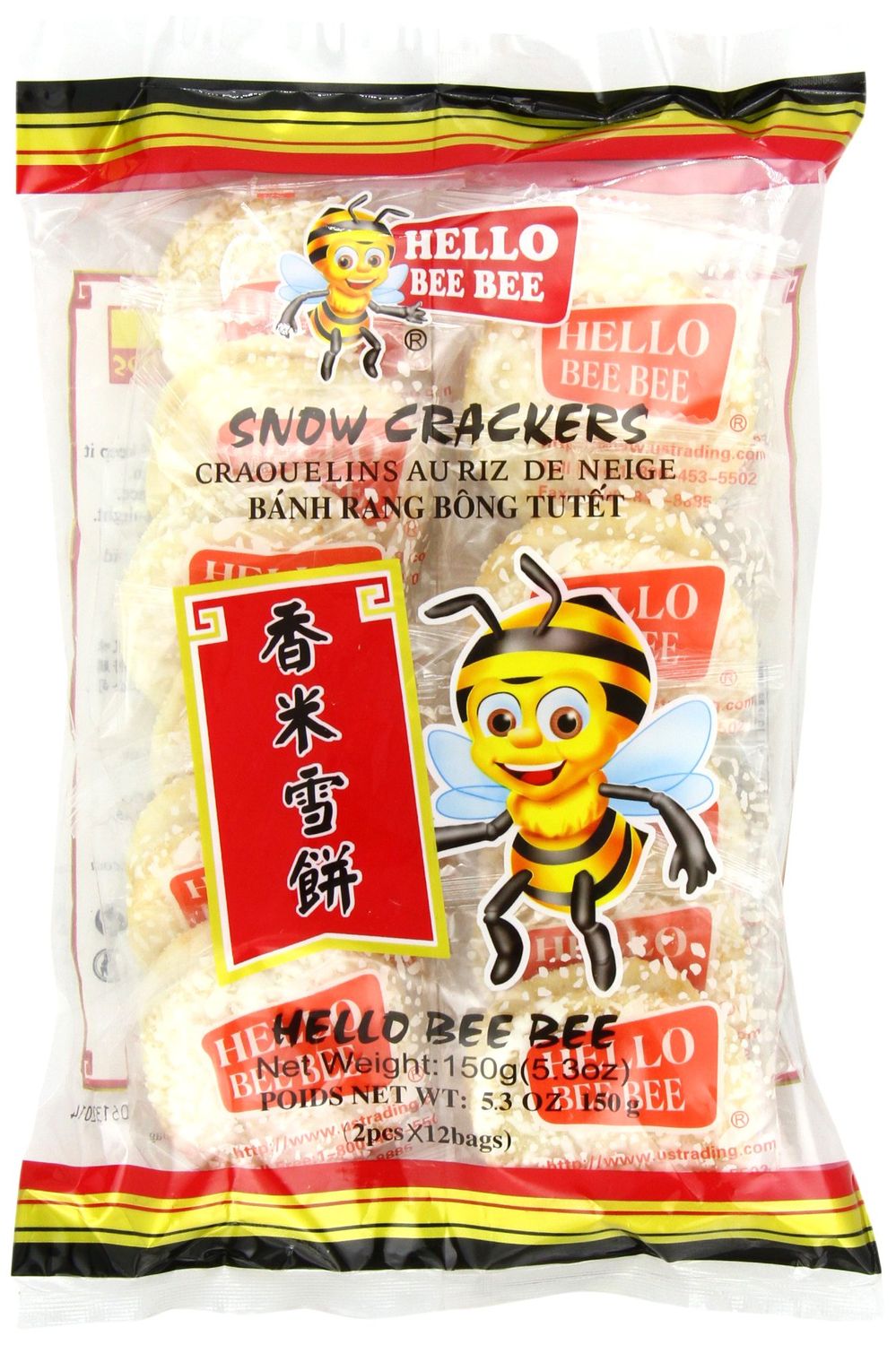 Hello Bee Bee Snow Crackers, 5.3 Ounce