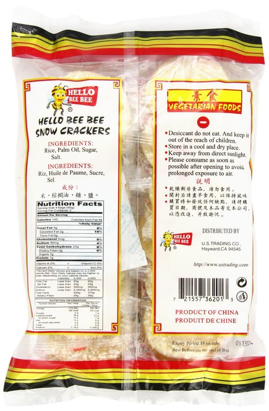 Hello Bee Bee Snow Crackers, 5.3 Ounce
