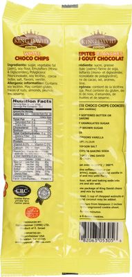 King David Vegan Lactose-Free Non-dairy Kosher White Chocolate Flavored Chips 8.8 Ounce (Pack of 4)