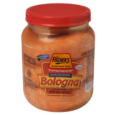 Fischer&#39;s Pickled Rope Bologna Packed In Vinegar Pickle, 2.5 Pound