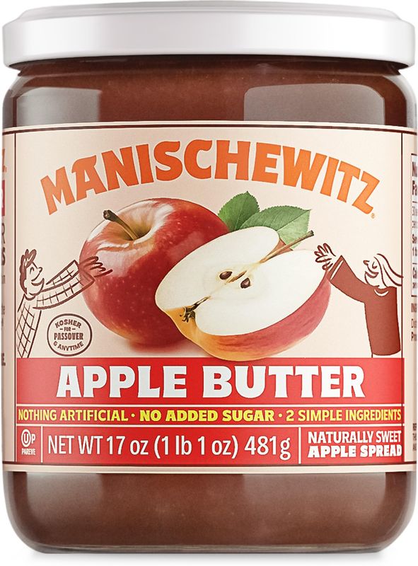 Manischewitz Apple Butter, 17oz | Smooth &amp; Sweet Spread, Great for Sauces &amp; Glazes, No Sugar Added