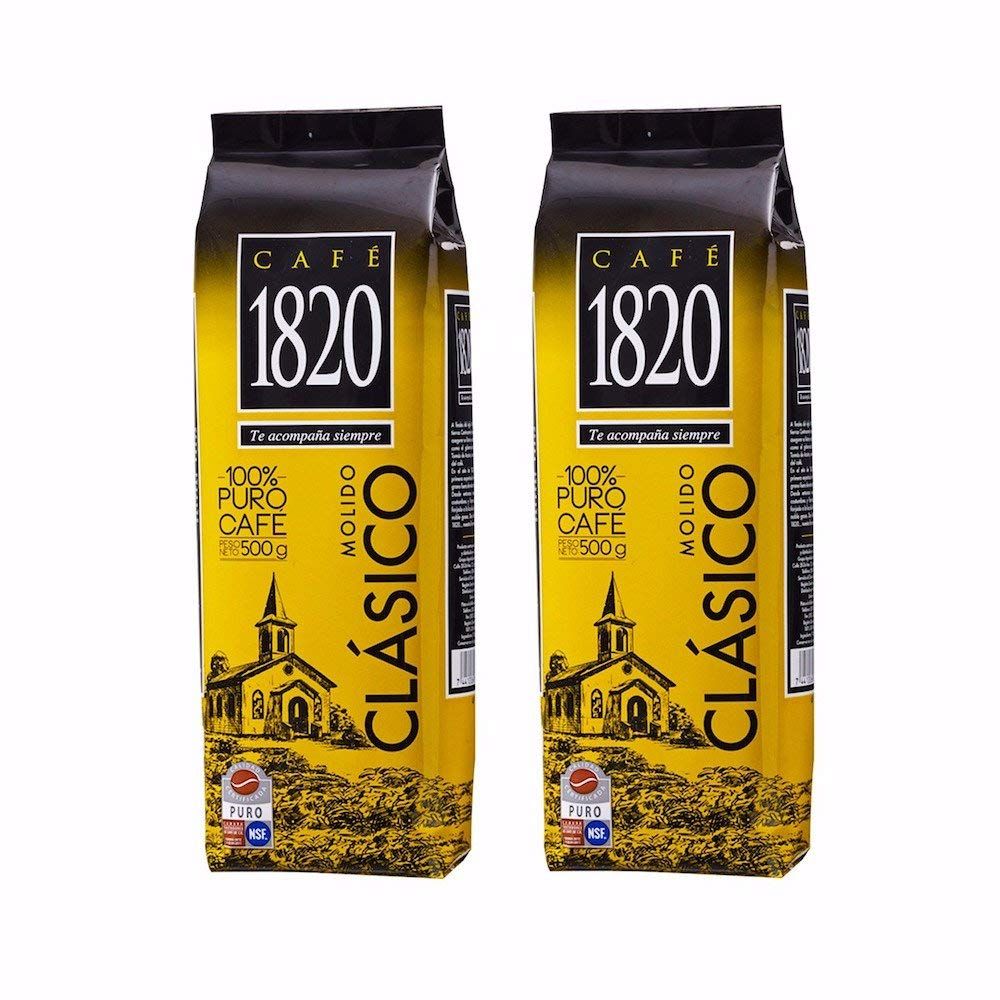 Cafe 1820 Ground  Costa Rican Gourmet Coffee  17.5oz (Pack of 2)