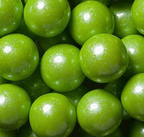 Bayside Candy 1 Large Gumballs - Colored Gumball Collection - Gumball Machine - Shimmer Lime Green/Pearl Green Gumballs 1 Large (1LB)