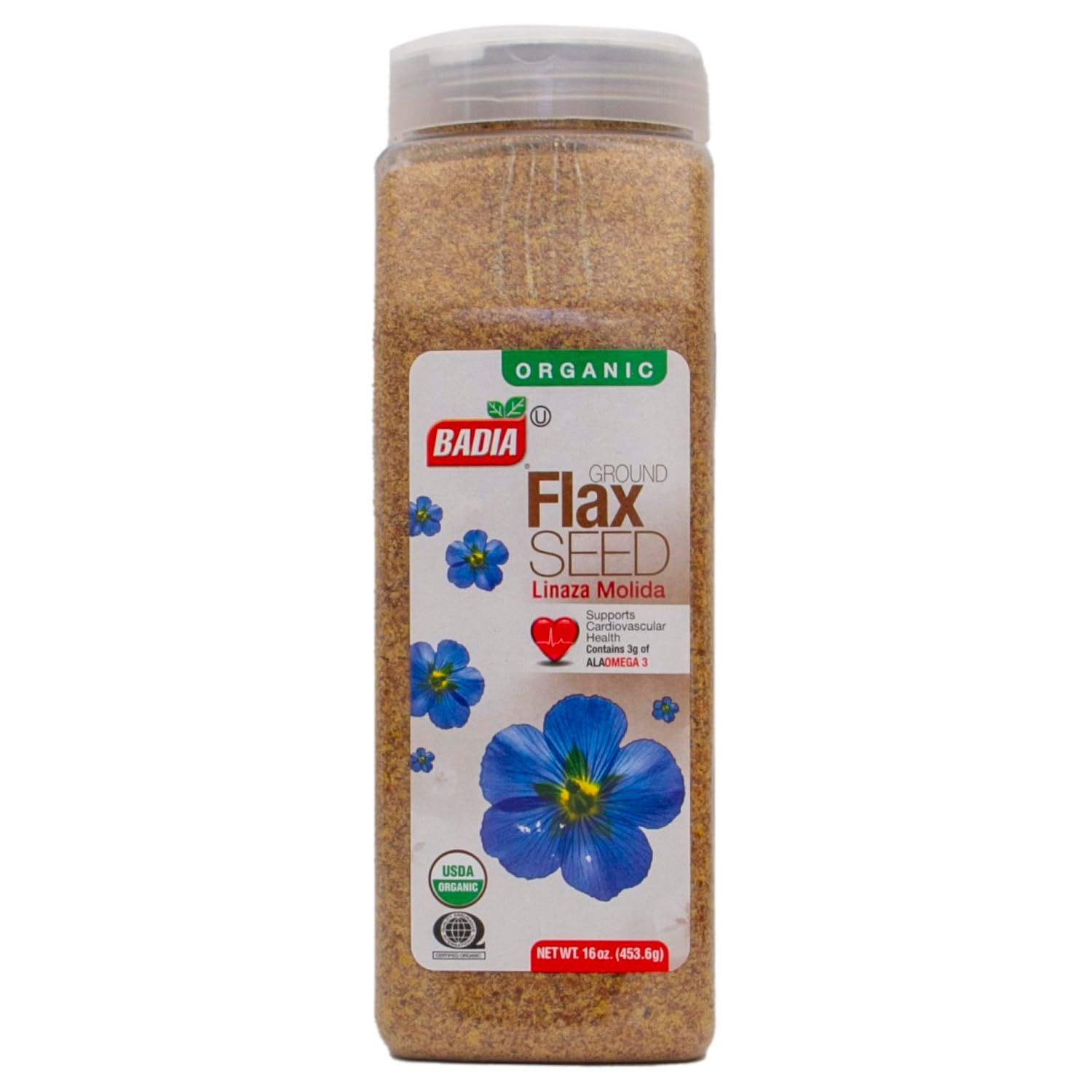 Badia Organic Flax Seed, Ground, 16-Ounce