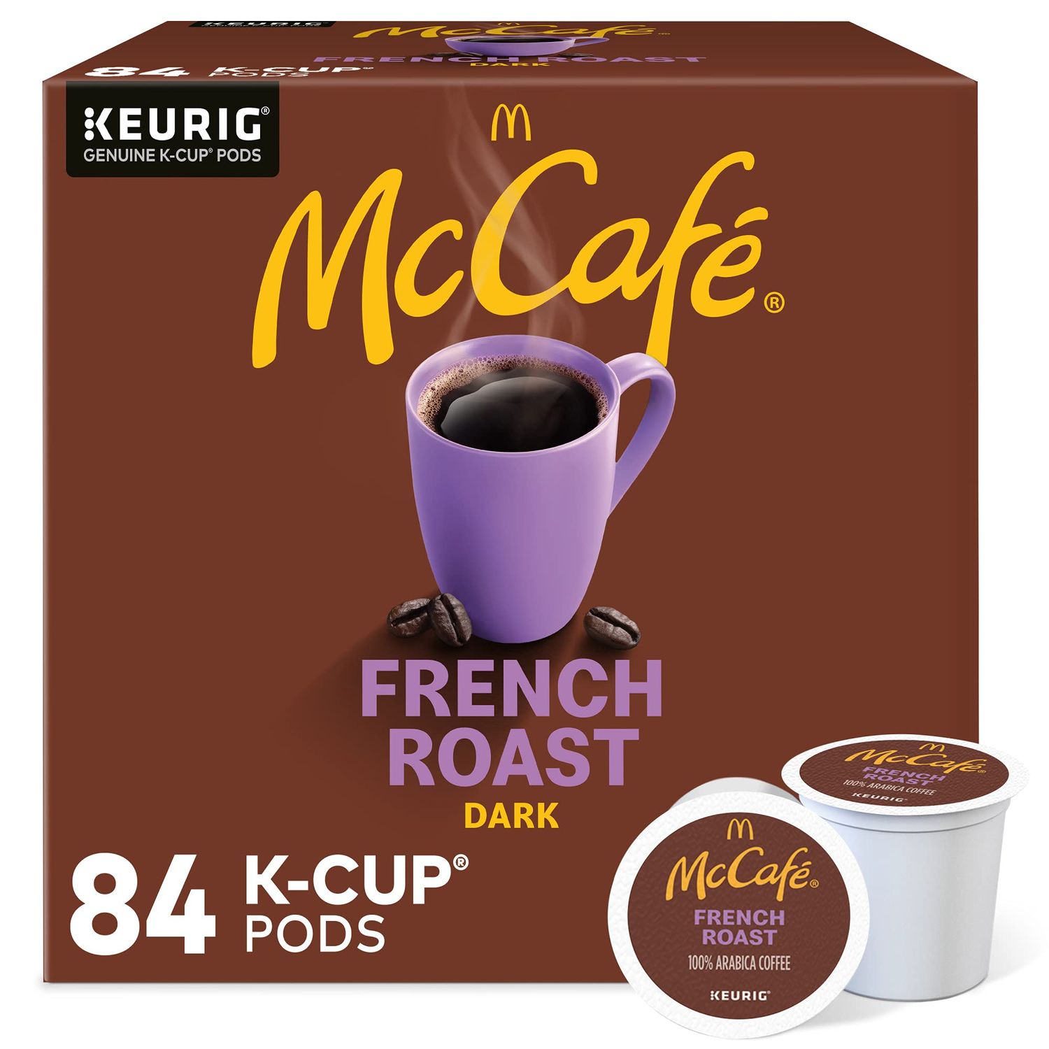 McCafe French Roast, Keurig Single Serve K-Cup Pods, Dark Roast Coffee Pods, 84 Count