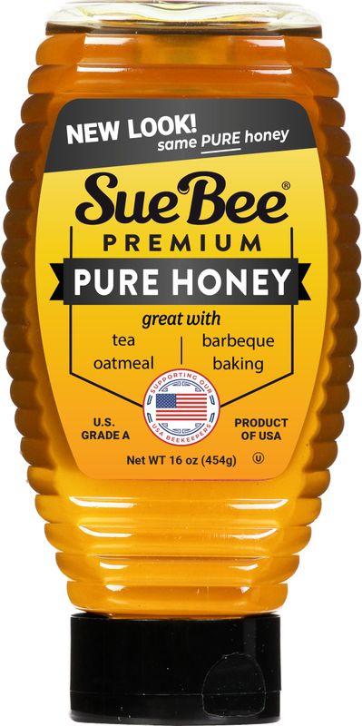 Sue Bee Pure Premium Honey From USA Beekeepers, 16 Ounce (1 LB)
