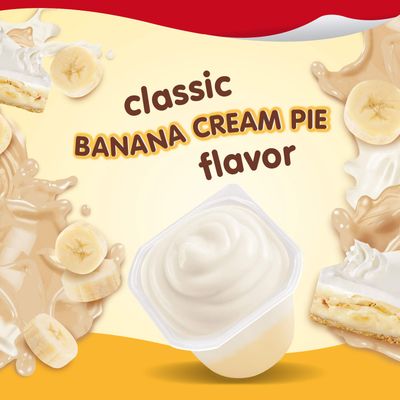 Snack Pack Banana Cream Pie Pudding Cups, 4 Count, 12 Pack