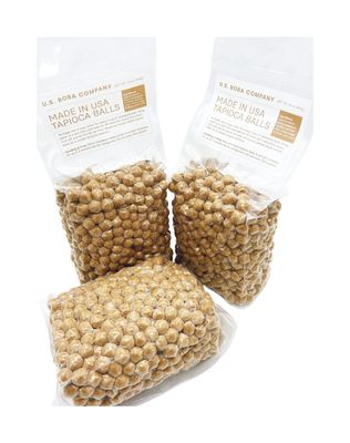 US Boba Co Tapioca Pearl 3lb (1lb X 3) | Made in USA | for Bubble Tea Milk Tea Coffee Shaved Ice Topping | 3 LB TAP006-B X 3