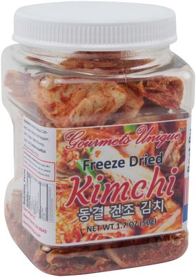 Gourmets Unique Freeze Dried Fermented Napa Cabbage Kimchi, Made in USA, 50g