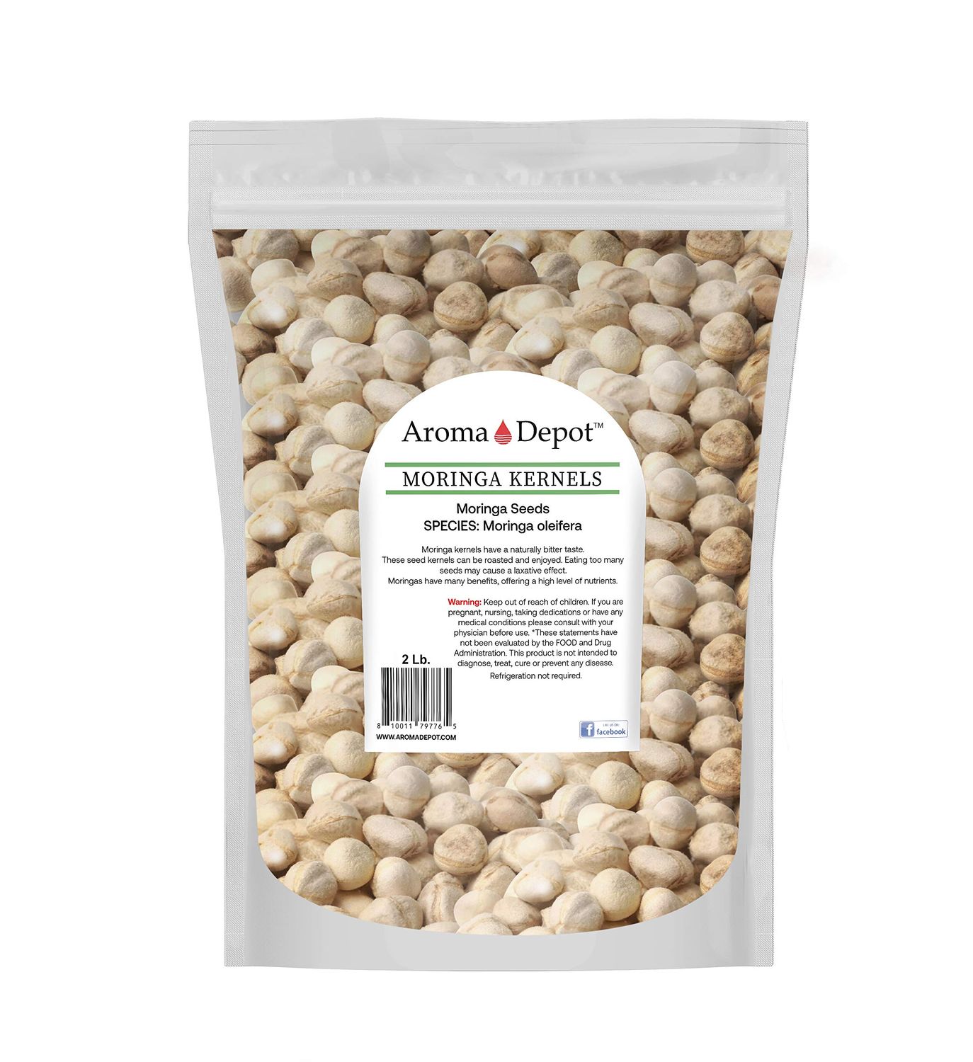 2 lb Moringa Seeds KERNEL Shelled Clean 100% Natural, Raw Superfood Nutritional, Rich in Vitamins, Edible Seeds, Protein, Minerals, Potassium. (APX 3000-3200 Kernels)