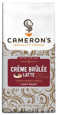 Cameron&#39;s Coffee Holiday Roasted Ground Coffee Bag, Flavored, Crme Brulee Latte, 12 Ounce
