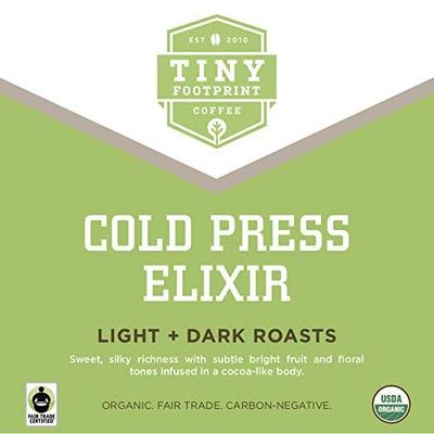 Tiny Footprint Coffee - Organic Cold Press Elixir Cold Brew | Blend of Light & Dark Roasts, Whole Bean Coffee | Fair Trade, Shade Grown & Carbon Negative | 3 Pounds