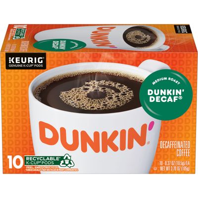 Dunkin&#39; Decaf Medium Roast Coffee, 60 Keurig K-Cup Pods