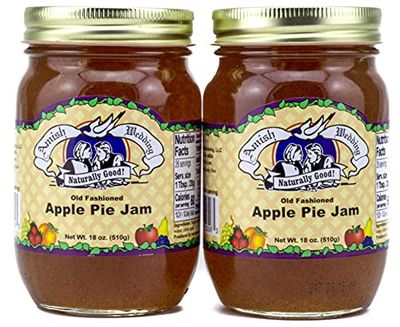 Amish Wedding Old Fashioned Apple Pie Jam 18 Ounces (Pack of 2)