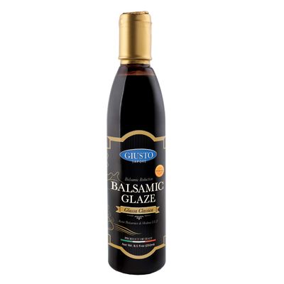 Giusto Sapore True Original Balsamic Glaze 95% With Balsamic Reduction All Natural - Imported from Italy and Family Owned - 8.5oz