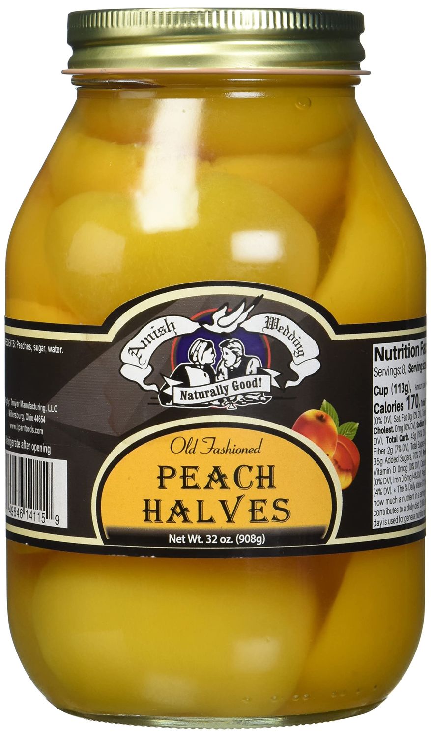 Amish Wedding Peach Halves, 32 oz