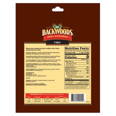LEM Products Backwoods BBQ Jerky Seasoning, Ideal for Wild Game and Domestic Meat, Seasons Up to 25 Pounds of Meat, 28.5 Ounce Packet with Pre-Measured Cure Packet Included