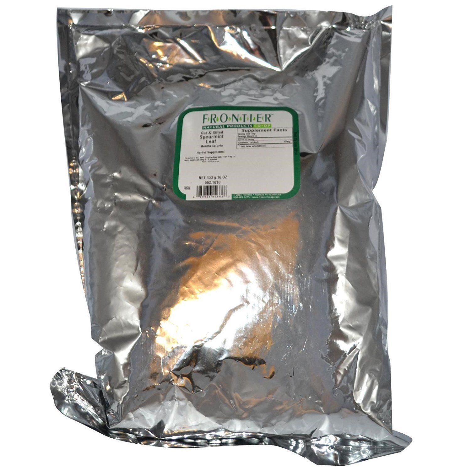 Frontier Co-op Spearmint Leaf, Cut &amp; Sifted, Kosher | 1 lb. Bulk Bag | Mentha spicata L.