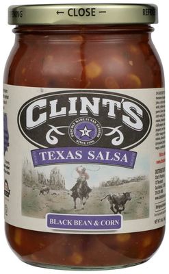 Clints Black Bean and Corn Salsa Sauce, 16 Ounce