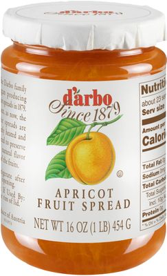 D&#39;arbo Apricot Fruit Spread, 16 oz (454 g)