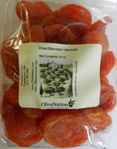 OliveNation Jumbo California Blenheim whole dried apricots 1/2 lb