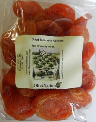 OliveNation Jumbo California Blenheim whole dried apricots 1/2 lb