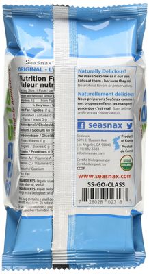 SeaSnax Organic Roasted Seaweed Snack Grab and Go, Original, 0.18 Ounce (Pack of 24)