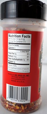 Crushed Red Pepper Flakes Perfect Spice Seasoning for Pizza, Chowder, Seafoods, Salad Toppings and Making Kimchi - 3.75 oz