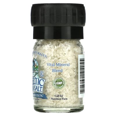 Light Grey Celtic Sea Salt Mini Grinder, 1.8 Ounces