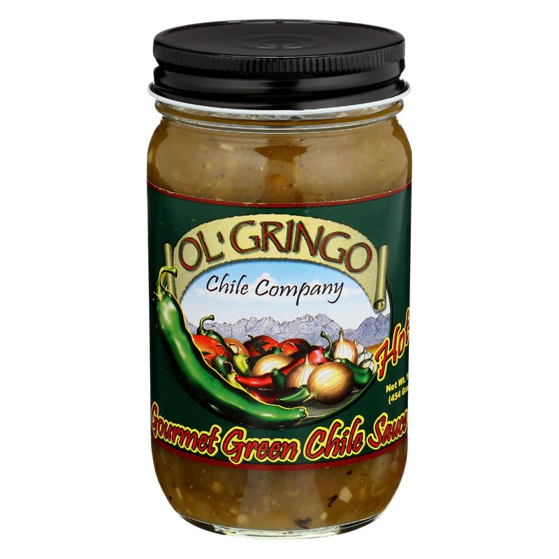 OL GRINGO CHILE COMPANY Hot Green Chile Sauce, 16 OZ