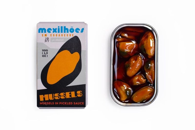 Spanish Mussels Canned in Pickled Sauce | B Vitamins, Omega-3 | Tinned Seafood by Ati Manel | 1 x 110g Can