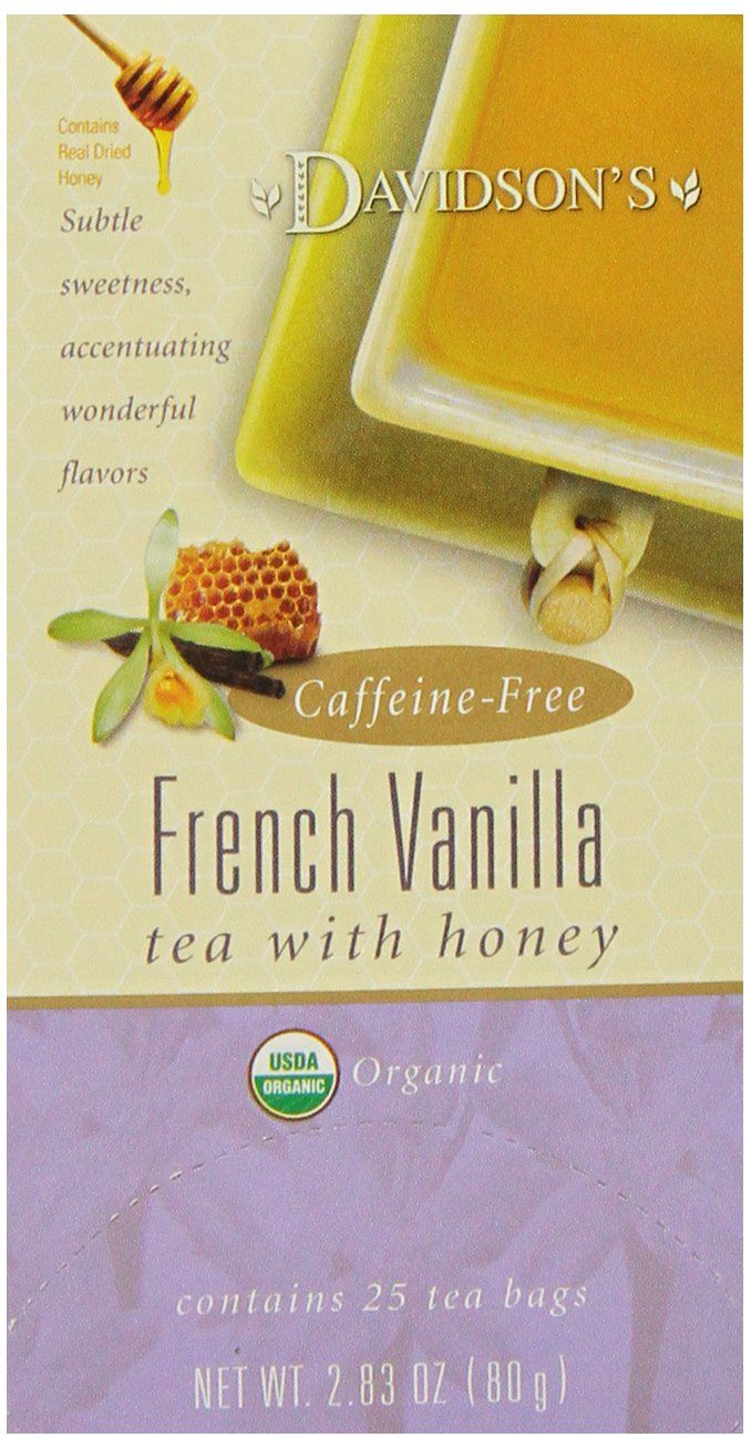 Davidson&#39;s Organics, French Vanilla, 25-count Tea Bags, Pack of 6