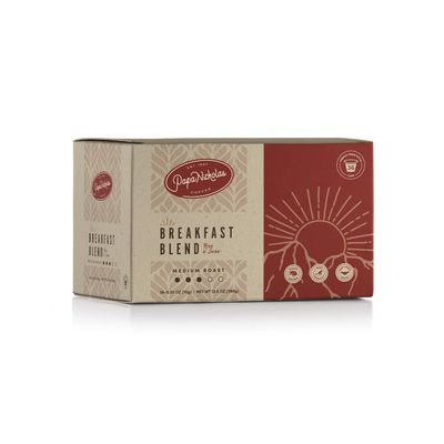 Papanicholas Coffee Coffee Single Serve Coffee Cups, Fits Keurig K Cup Brewers, Breakfast Blend, 12 Coffee Pods
