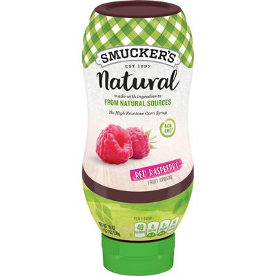 Smucker&#39;s Natural Red Raspberry Squeezable Fruit Spread, 19 Ounces (Pack of 12)