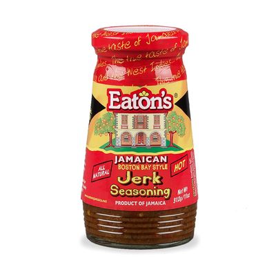 Eaton&#39;s Authentic Jamaican Jerk Seasoning - Easy to Use, Spicy, and Flavorful Caribbean Jerk Seasoning, Perfect as Meat or BBQ Rubs, Grilled Chicken Seasoning or Marinade (Boston Bay, 11 Oz)