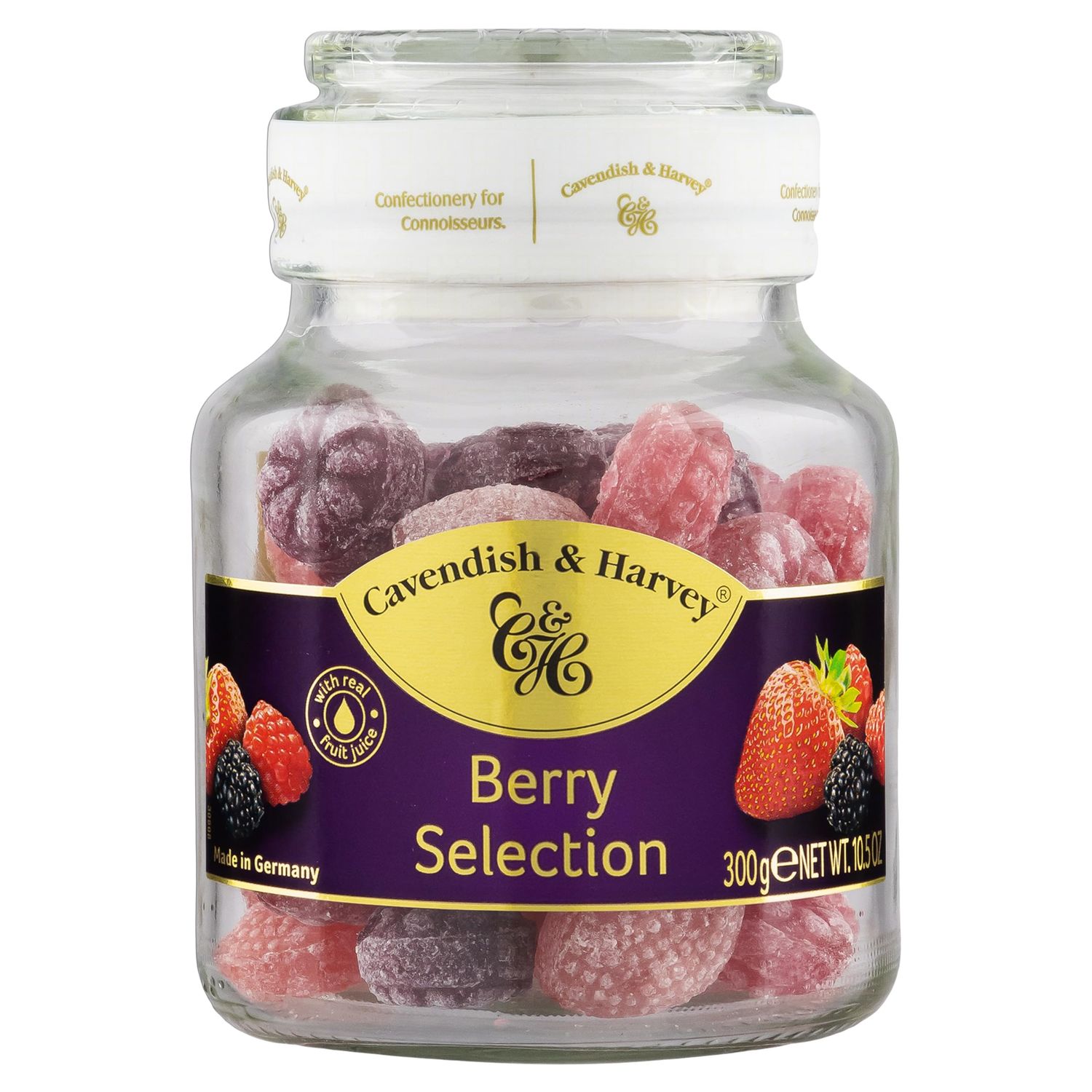 Cavendish &amp; Harvey | Mixed Berry Hard Candy Drops | 10.50 Ounce Jar