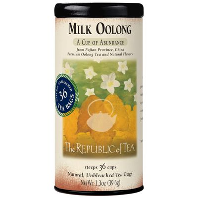 The Republic of Tea - Milk Oolong Tea Tin, 36 Tea Bags, Naturally Caffeinated