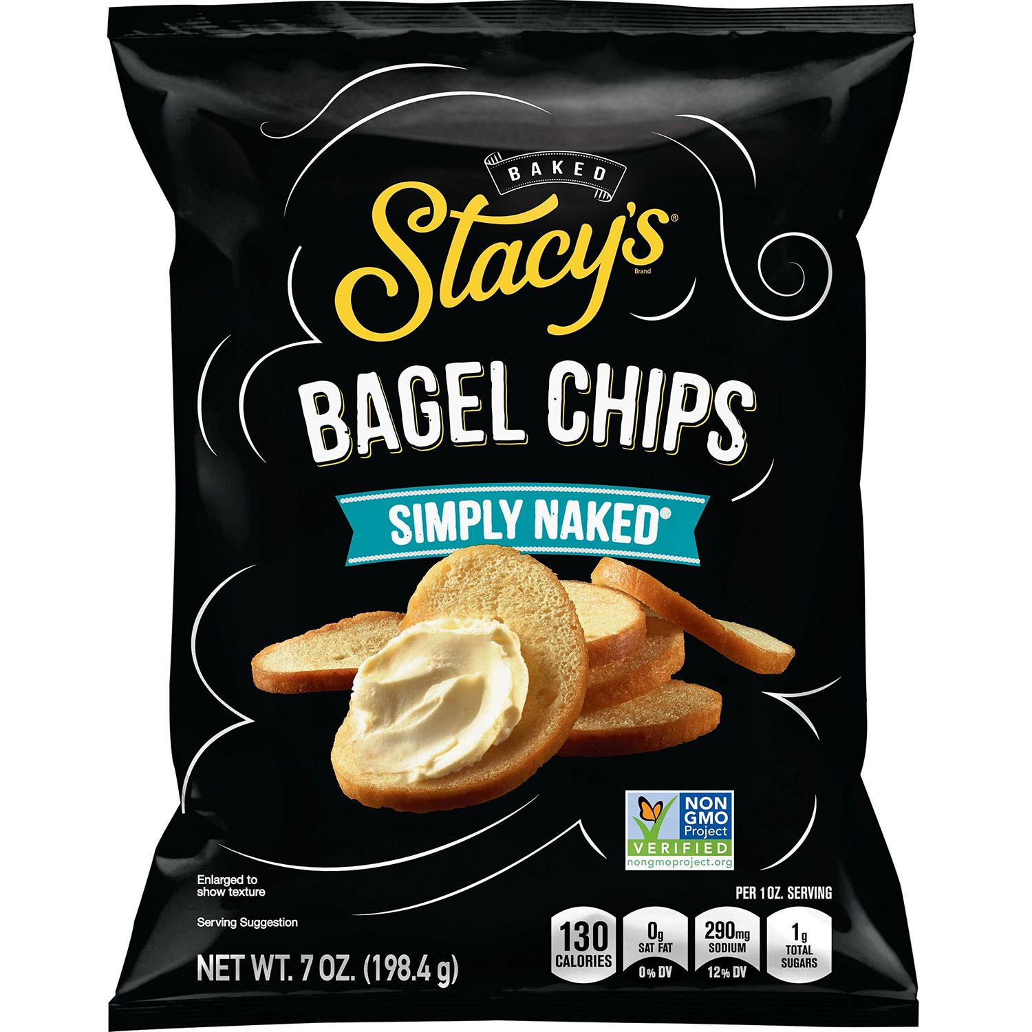 Stacy&#39;s Simply Naked Bagel Chips, 7 Ounce (Pack of 12)