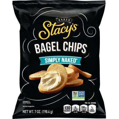Stacy&#39;s Simply Naked Bagel Chips, 7 Ounce (Pack of 12)