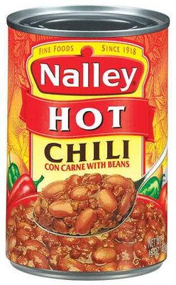 Nalley Hot Chili Con Carne with Beans, 14-Ounce Cans (Pack of 3)