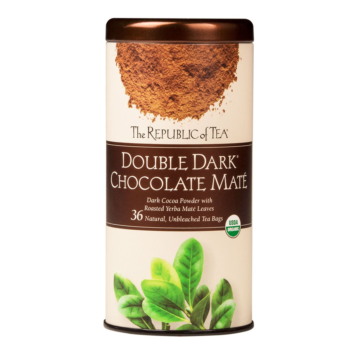 The Republic of Tea, Organic Double Dark Chocolate Mate, 36 Count