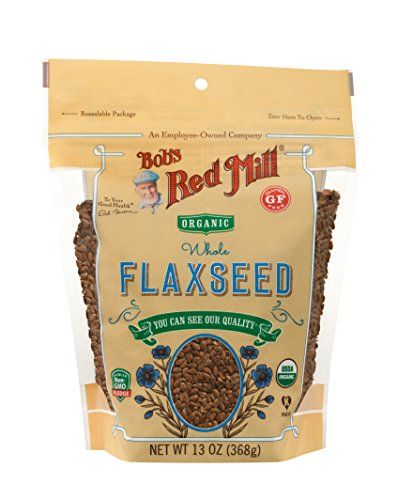 Bob&#39;s Red Mill Organic Whole Flaxseeds - 13 oz (Pack of 1), Gluten Free, Raw, Non GMO, Sproutable, Keto Friendly, Paleo