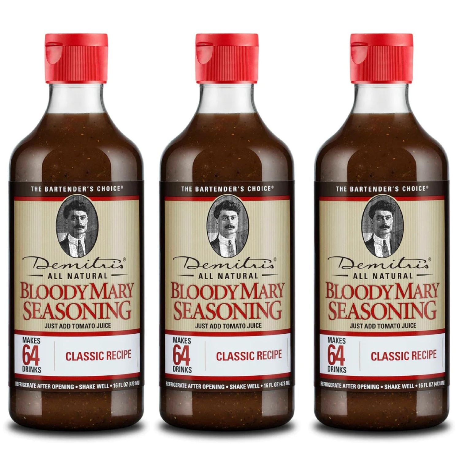Demitri&#39;s Bloody Mary Seasoning Classic Recipe, 16-Ounce Bottles (Pack of 3)