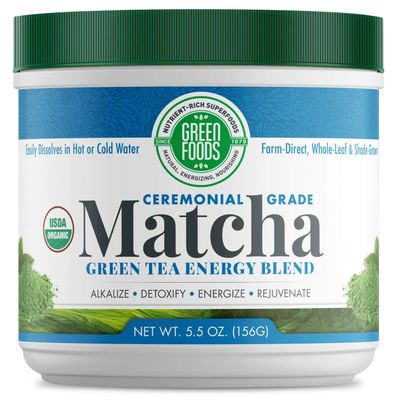 Green Foods Organic Ceremonial Grade Matcha Green Tea from Japan 5.5oz