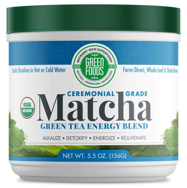 Green Foods Organic Ceremonial Grade Matcha Green Tea from Japan 5.5oz