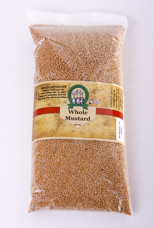 International Spice Premium Gourmet Spices- WHOLE MUSTARD SEED- 16 OZ