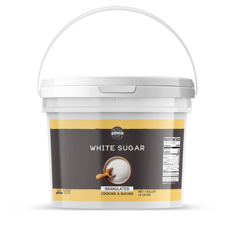 Birch &amp; Meadow Granulated White Sugar, 1-Gallon Bucket Bulk Size, Cooking &amp; Baking, Cookies &amp; Cakes (144 Ounces)
