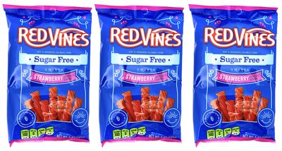 Sugar-Free Licorice Strawberry Twists - Fat Free, Sugar-Free Licorice Twists 5 Ounce (Pack of 3)