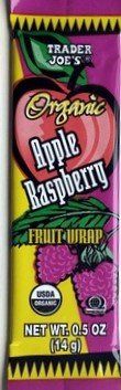 Trader Joes Organic Apple Raspberry Fruit Wrap (Pack of 12)